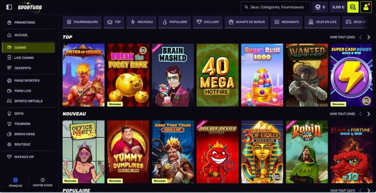 Sportuna Casino machines à sous