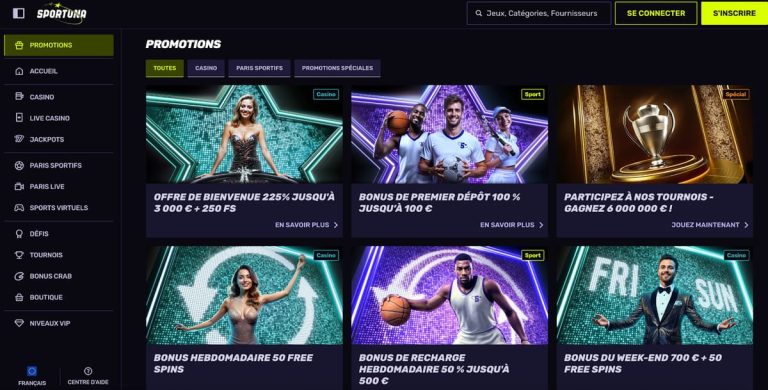 Sportuna Casino promotions
