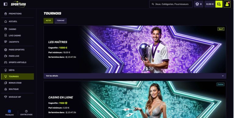 Sportuna Casino tournois